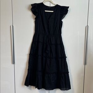 NWOT J. Crew 100% Cotton Maxi Dress Embroidered Pockets Lined, Size 6